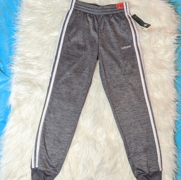 NWT Adidas Sweatpants Boys 10-12 Grey - Picture 2 of 11
